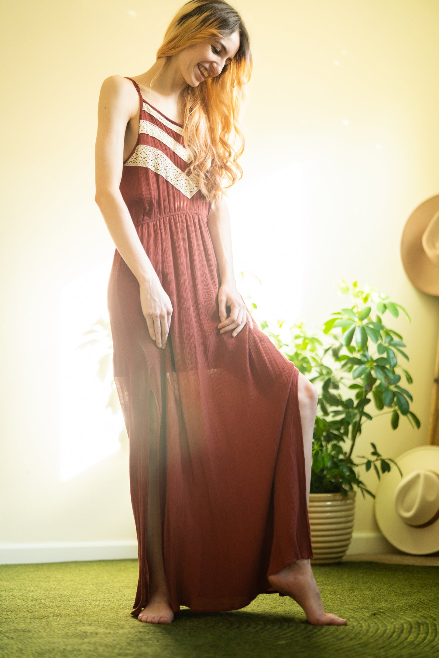 Moroccan Red Maxi Dress
